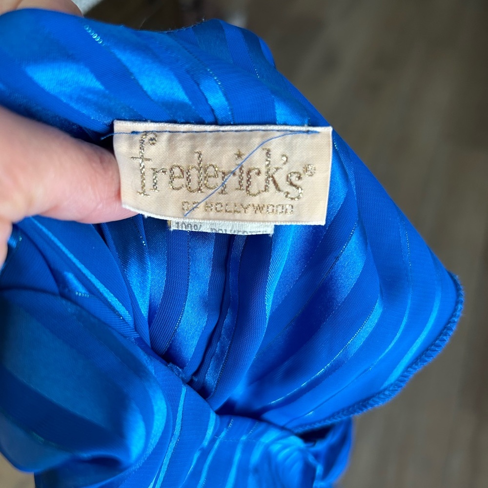 Fredericks of Hollywood (vintage, )electric blue party dress - Picture 4 of 6